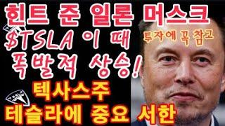 $TSLA 이 때! 폭발적 상승! 힌트 준 일론 머스크 (투자에 참고) / TESLA 직원 대량 채용! 왜? / 미국 텍사스 의원들 테슬라에 중요 서한 / 테슬라 투자