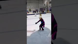 Working on back crossovers. New faze in figure skating training