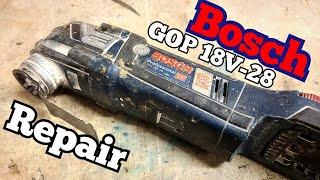 Repairing a Bosch GOP 18V-28 Multi tool that won't hold the battery anymore.