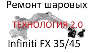 Ремонт шаровой  INFINITI FX  S51   в алюминиевом рычаге.