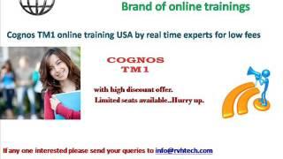 Cognos TM1 online training USA by real time experts for low fees cost price