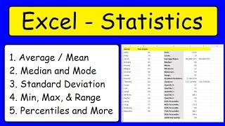 Statistics - Excel