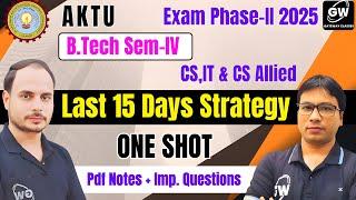 Last 15 Days Strategy Sem-IV I Gateway Classes