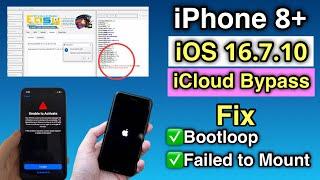 iCloud bypass iPhone 8+ iOS 16.7.10 Fix Bootloop and Failed to Mount by Eft Pro