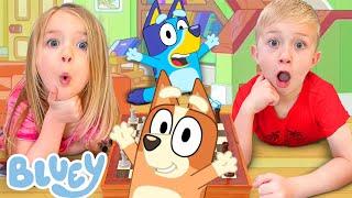 Bluey Teaches Levi and Ivy Chess! ️Dad goes a little crazy 