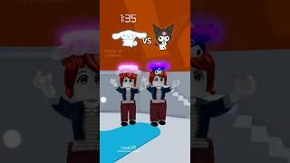 race cinnamoroll vs kuromi #roblox #shorts