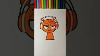 #shorts 🟠 Как нарисовать Cпрунки /Oren /How to draw Incredibox Sprunki Characters/Draw Oren Sprunki