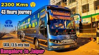 INDIA'S LONGEST BUS ROUTE | Bangalore to Jaipur | Mahadev Travels' TATA BS6 13.5 Mts Bus | 2300 Kms