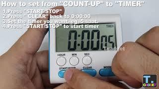Tgadget Digital Timer Setting Mute / Unmute and Count up to Timer