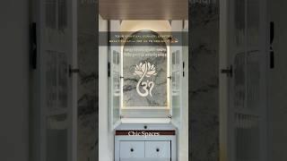 Puja Room Design in Rajapushpa Provincia 3BHK  | Hidden Seating + Handcrafted Elegance  #chicspaces