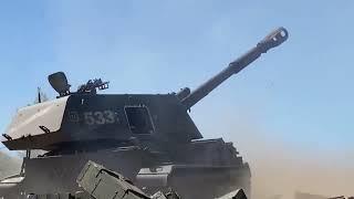 Msta-S and Acacia-M are Firing at Ukrainian positions