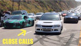 Best Of Supercars leaving Carshows 2024! DRIFTING, FLY-BYS, FAILS