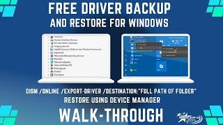 Easy and Free Driver Backup and Restore - NO SOFTWARE NEEDED! Walk-through and Tutorial