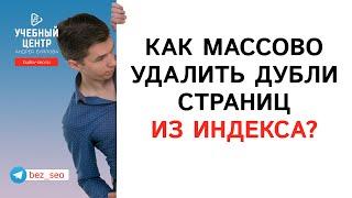 Как массово удалить дубли страниц из индекса?