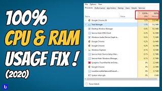 Fix High 100% CPU/RAM Usage on Windows 10 (Increase FPS/Performance Instantly 2020)