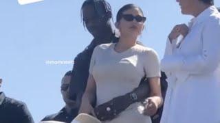 Travis Scott Holding Kylie Jenner at Kanye’s Sunday Service