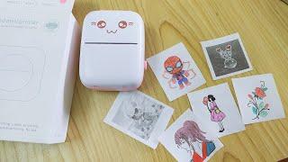 Portable Mini Wireless Thermal Pocket Printer• Sticker Printer• #minicutestickerprinter