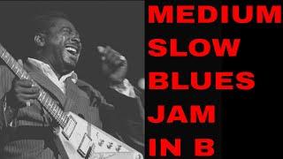 Moonshine Blues Medium Slow Blues in the Key of B | Guitar Backing Track