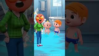 Water Leaking from Upstairs?! Angry Mom Sends Kids to Clean Up#usa #english #ronaldo #emma #shorts