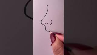 How to draw side face #art