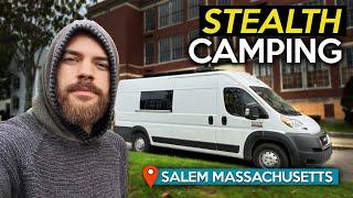 Vanlife Stealth City Camping in Salem for Halloween