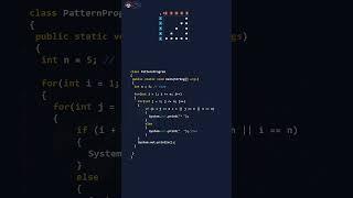 Triangle pattern program in Java  - Code pattern in less than 60 seconds #shorts #patternshorts