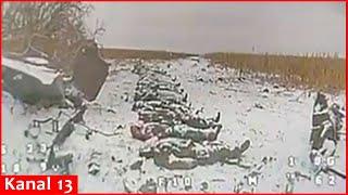 Footage of North Korean soldiers who were destroyed after mass attack in Kursk