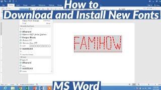 How to Install New Fonts in MS Office | How to Install New Fonts in MS Word | Download New Fonts