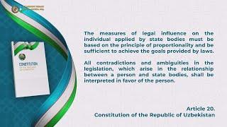 Constitution of the Republic of Uzbekistan. Chapter 5. Article 20