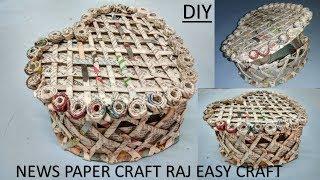 How to make newspaper box | jewelry box | DIY | newspaper craft