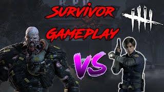DBD Resident Evil Survivor Gameplay - Facing Nemesis as Leon
