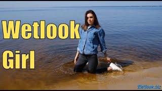 Wetlook jeans | Wetlook white translucent topic | Wetlook girl
