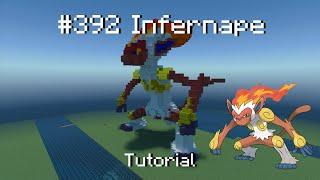 How to build a Pokémon Infernape statue in minecraft (Tutorial)