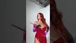 Chole Bailey as Jessica Rabbit for Halloween 