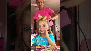 Baby girl teaches me how to do the barbie makeup  #girls #makeup #makeuptutorial #shorts