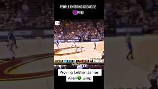 proving LeBron James' alien jump in NBA... #shorts #nba