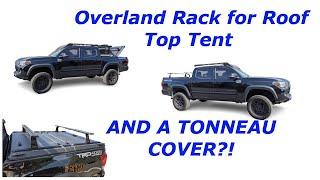 Toyota Tacoma Tonneau Cover with Rack for Roof Top Tent