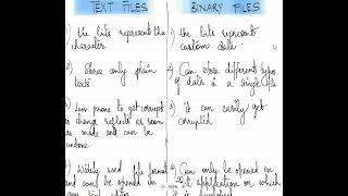 What are the differences between text files and binary files?|CLASS-12|CBSE BOARDS|FILE HANDLING|PYQ