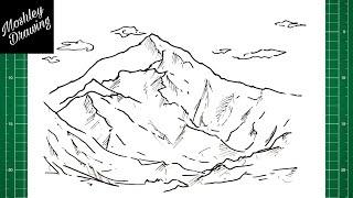 How to Draw Mount Everest Step by Step