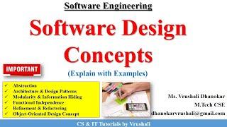 SE 22 : Software Design Concepts with Examples