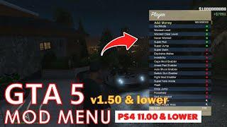 How To Active GTA 5 Mod Menu On PS4 11.00 or Lower | GTA 5 v1.50 or Lower