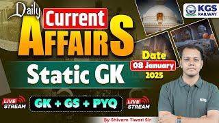 08 January 2025 Current Affairs Static GK | Static GK+GS PYQ | Current Affair by Shivam Tiwari Sir