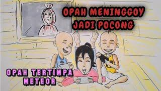 OPAH UPIN IPIN MENINGGOY JADI POCONG GENTAYANGAN | draw story