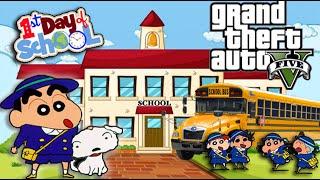 Shinchan Going School First Time in GTA 5 | Shinchan 1st Day of School in GTA 5 [Hindi]