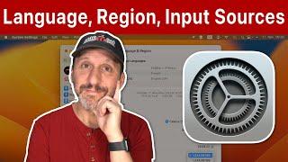 Mac Language, Region and Input Sources Settings