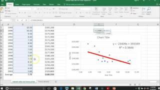 How to do a linear regression on excel