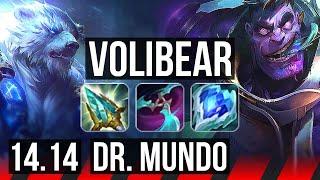 VOLIBEAR vs DR. MUNDO (TOP) | Comeback, 52k DMG, 6 solo kills, 1200+ games | EUW Master | 14.14