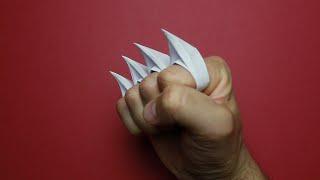 How to make rings with claws out of paper. Origami claws