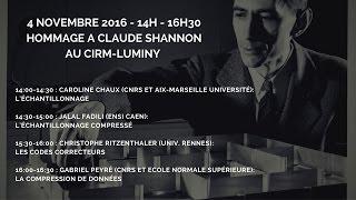 Hommage à Claude Shannon - Caroline Chaux & Jalal Fadili