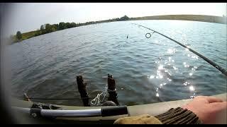 Рыбалка с сыном на водохранилище, в Тульской области.